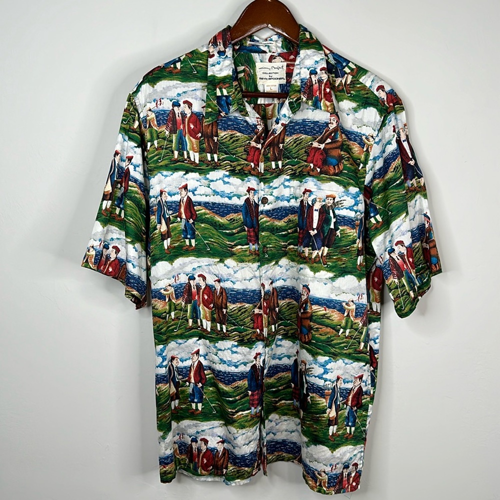 Vintage Guy Buffet Rein Spooner Scottish Tee Time Button Front Shirt
